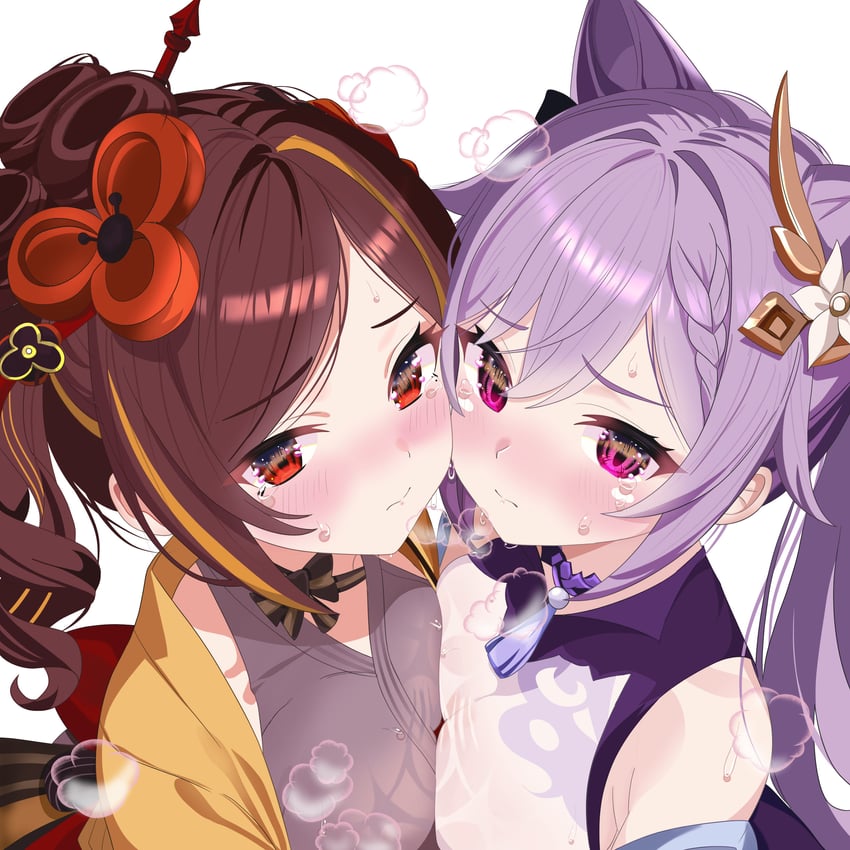 keqing and chiori (genshin impact) drawn by mokyukyu_2339