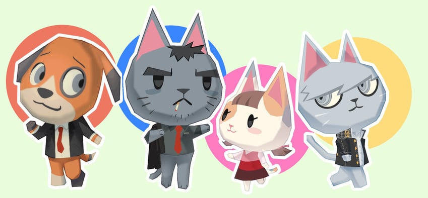 narukami yu, doujima nanako, adachi tooru, and doujima ryoutarou (persona and 2 more) drawn by sam_(kyaptainkiddo)