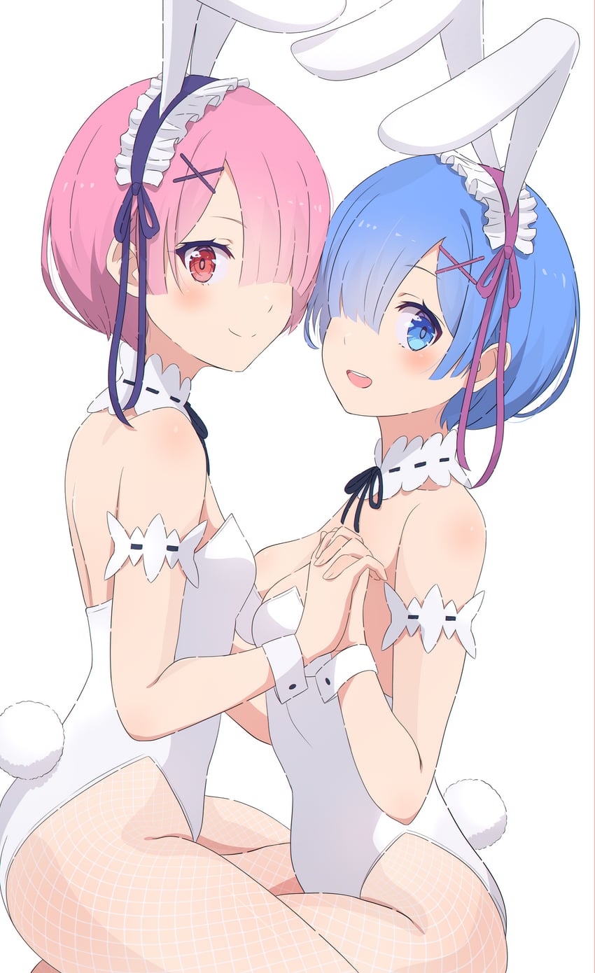 rem and ram (re:zero kara hajimeru isekai seikatsu) drawn by na-suke