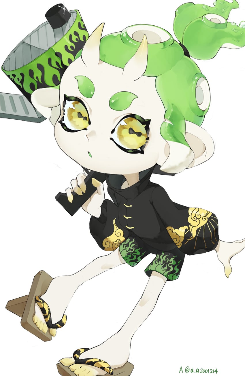 octoling player character and octoling girl (splatoon) drawn by a_a2001214