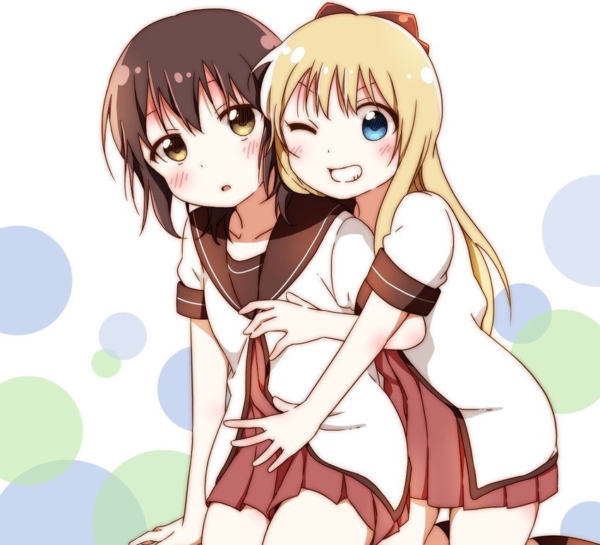 toshinou kyouko and funami yui (yuruyuri) drawn by shigure_(sigre)