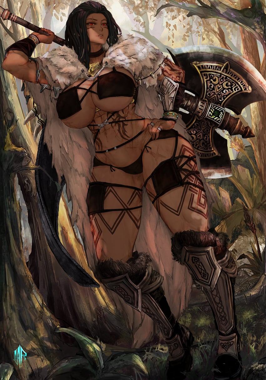 warrior of light and warrior (final fantasy and 1 more) drawn by ikerellatab
