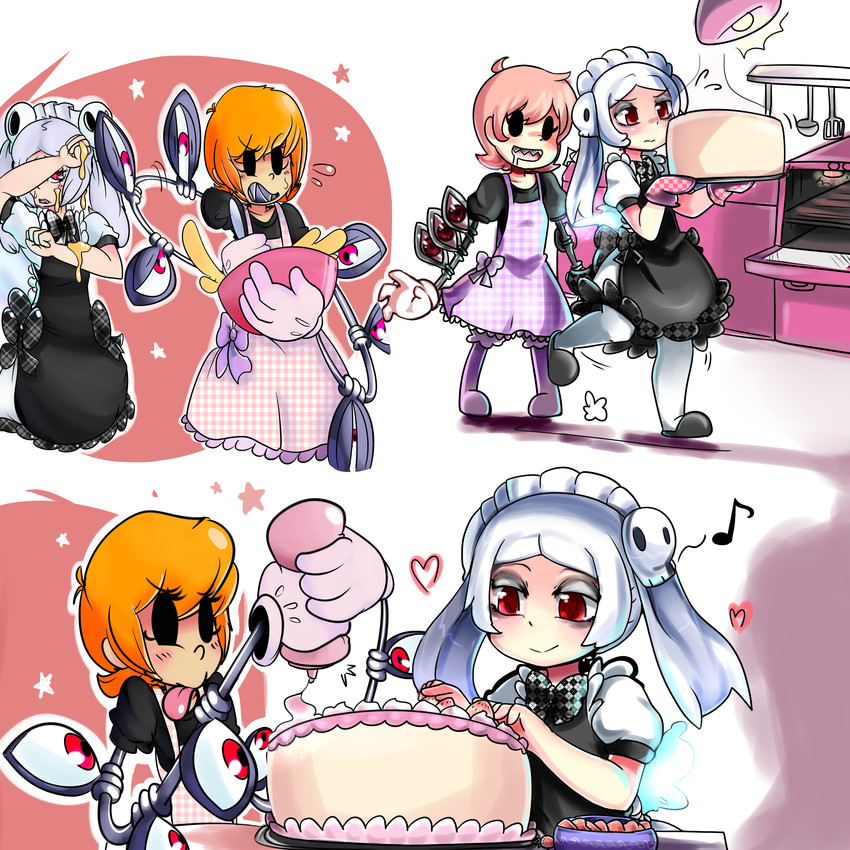 peacock and bloody marie (skullgirls) drawn by captain_kirb and magicalchan