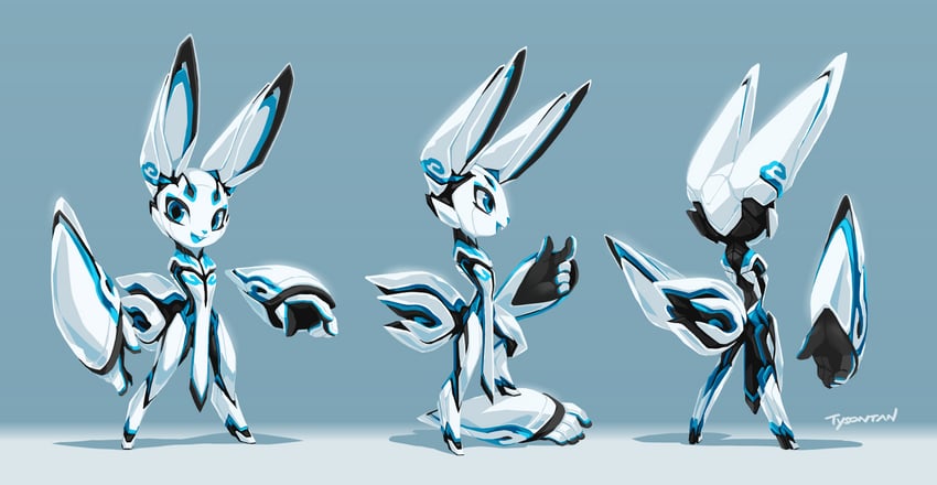 cloud the robot rabbit (original and 1 more) drawn by tyson_tan