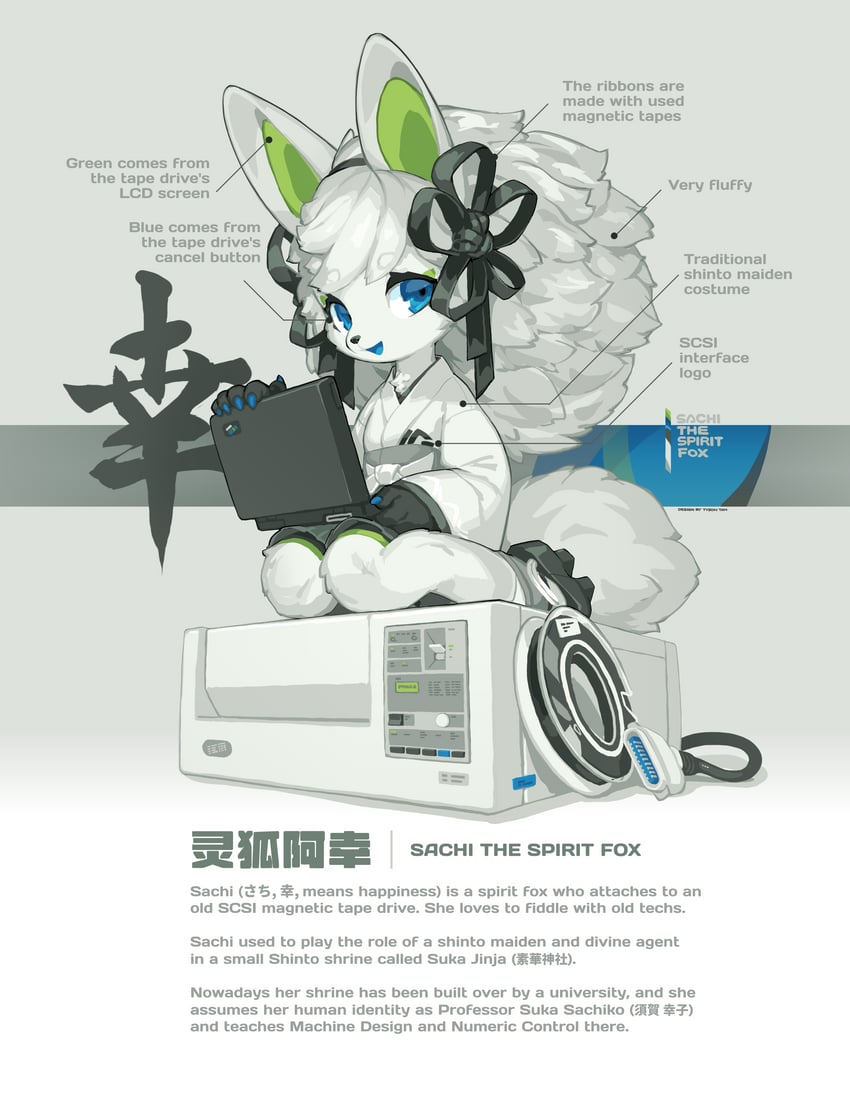 sachi the spirit fox (original and 1 more) drawn by tyson_tan
