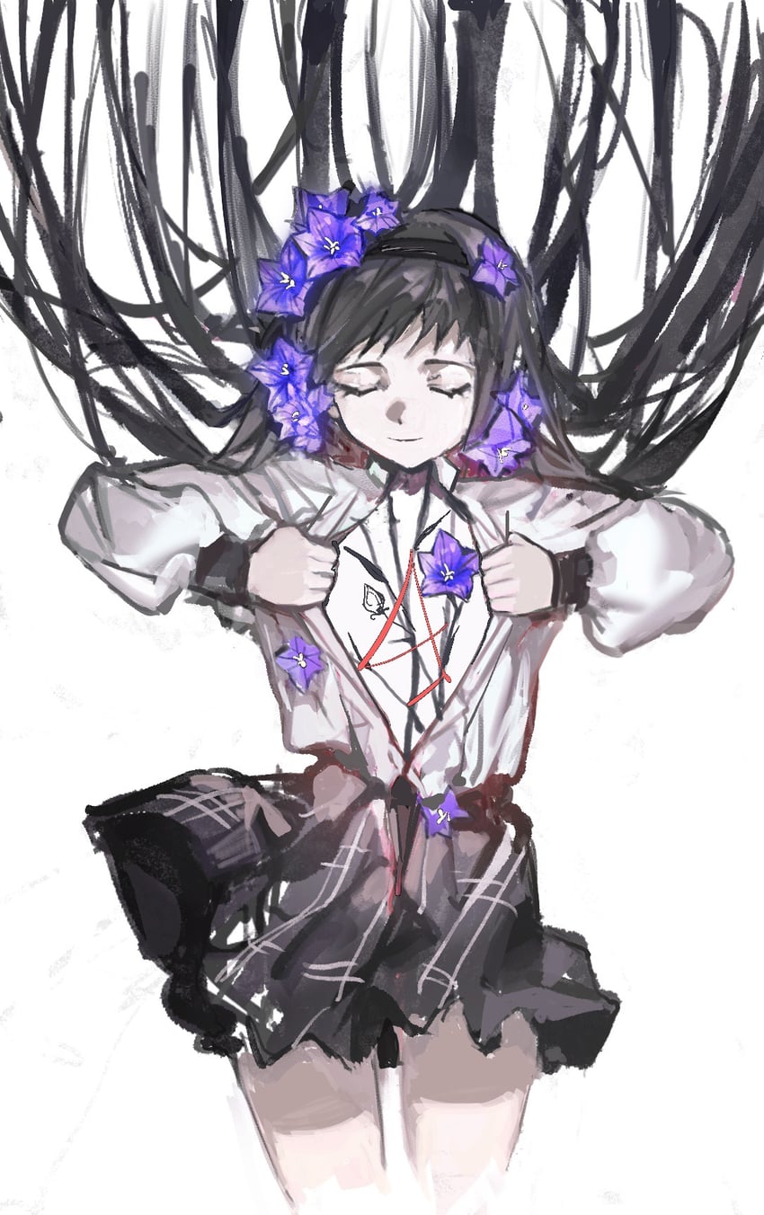 akemi homura (mahou shoujo madoka magica) drawn by duya_(ehouhouohahaha)