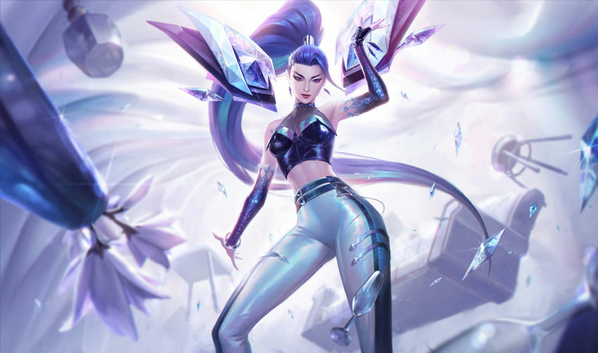 kai'sa and k/da all out kai'sa (league of legends) drawn by chenbo