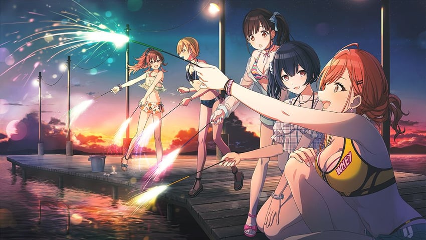 morino rinze, sonoda chiyoko, komiya kaho, arisugawa natsuha, and saijo juri (idolmaster and 1 more)