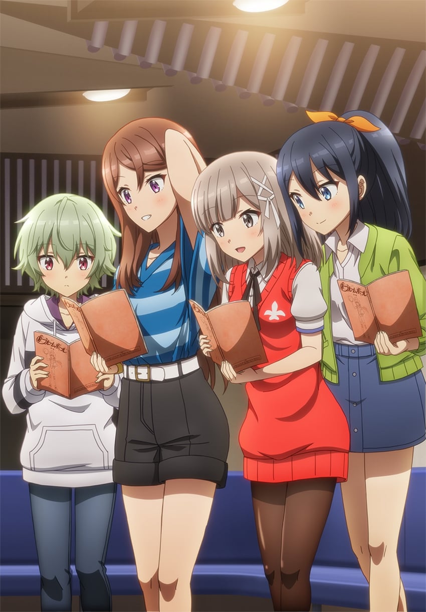 mutsuishi haruna, kano shiho, takatori maika, and tsukii honoka (cue!)
