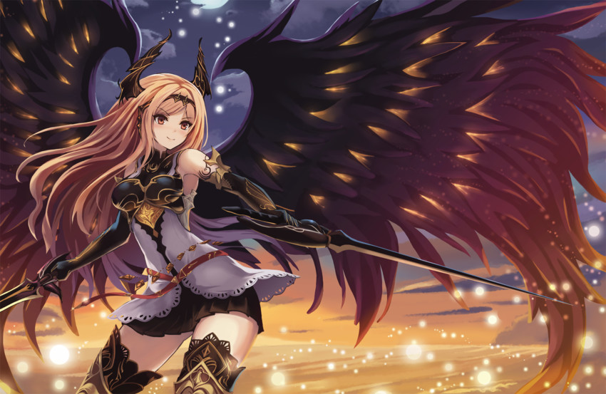 dark angel olivia (granblue fantasy and 1 more) drawn by eruthika