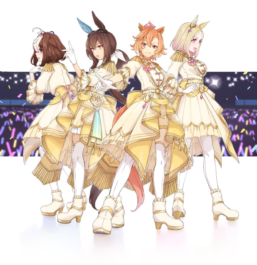 admire vega, t.m. opera o, meisho doto, and narita top road (umamusume) drawn by nanaheibei_3
