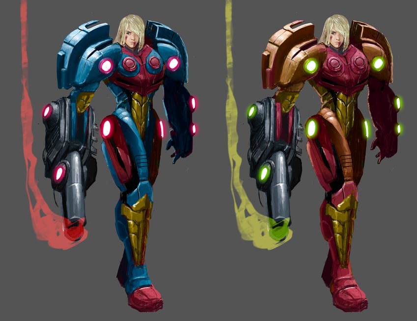samus aran (metroid and 1 more) drawn by omaruindustries