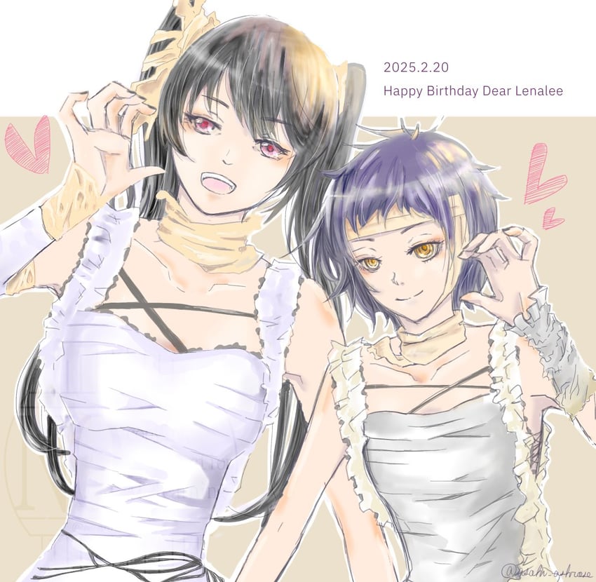 lenalee lee and road kamelot (d.gray-man) drawn by asahin