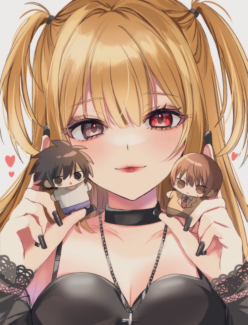 yagami light, l, and amane misa (death note) drawn by 115pannn