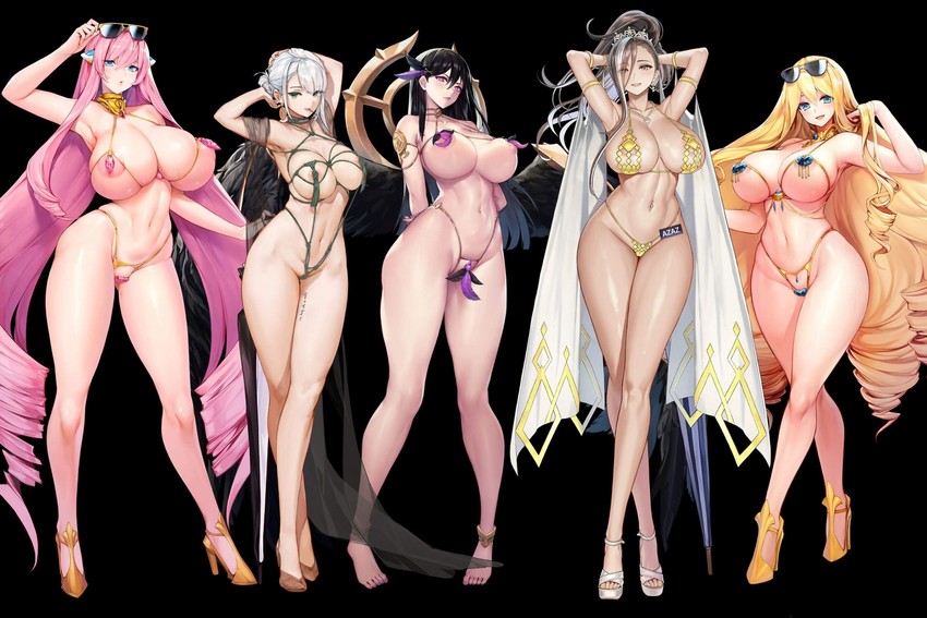serapias alice, charlotte, azaz, saraqael, and audrey dreamweaver (last origin) drawn by jam_(nandade), rorobomb, snowball22, and taesi