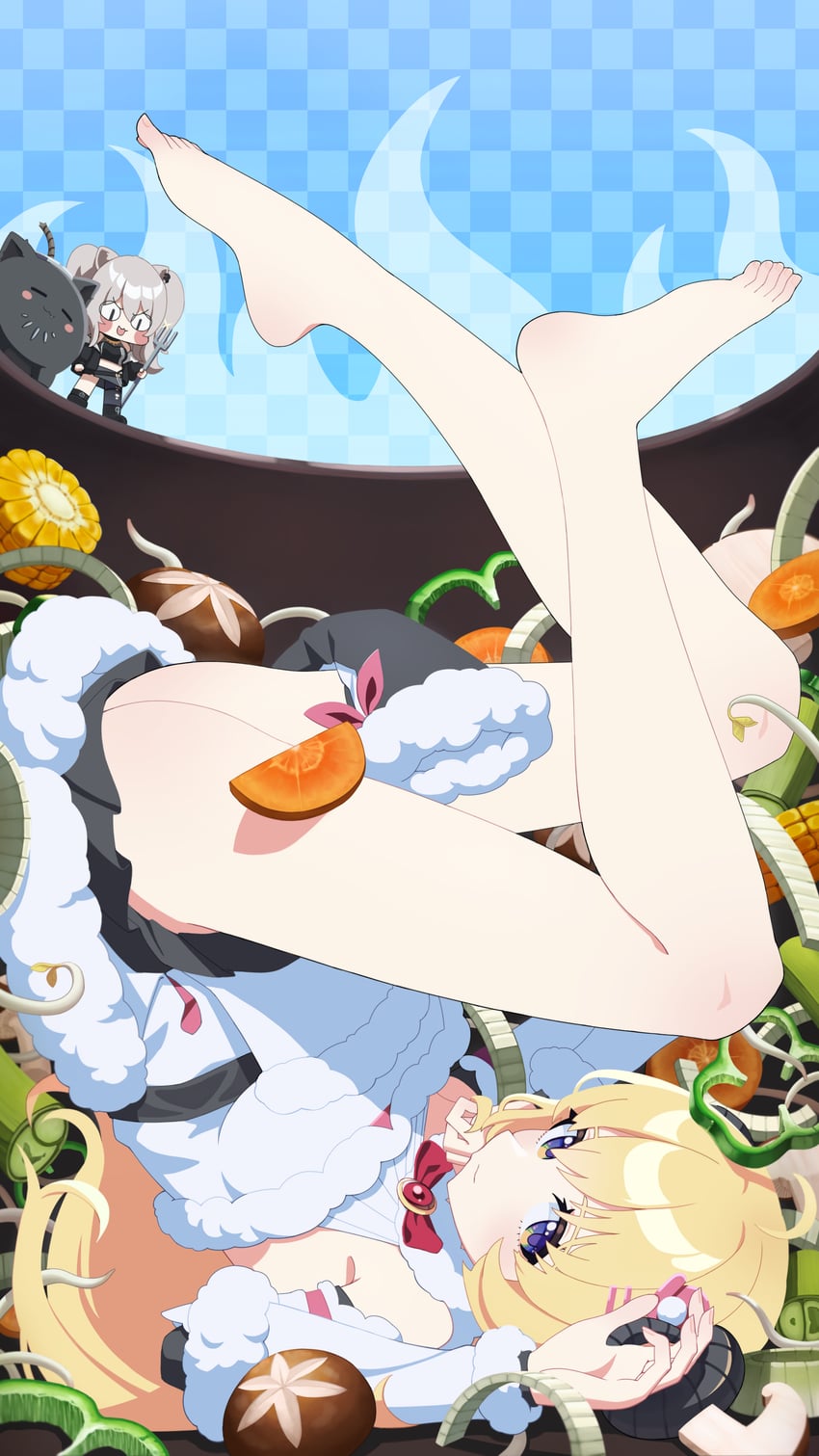 shishiro botan, tsunomaki watame, and ssrb (hololive) drawn by cuteshiho