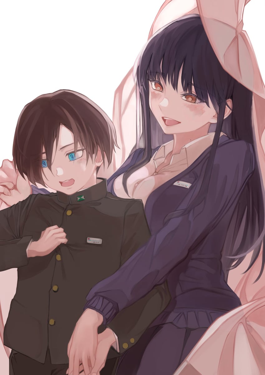 yamada anna and ichikawa kyoutarou (boku no kokoro no yabai yatsu) drawn by kou_0623
