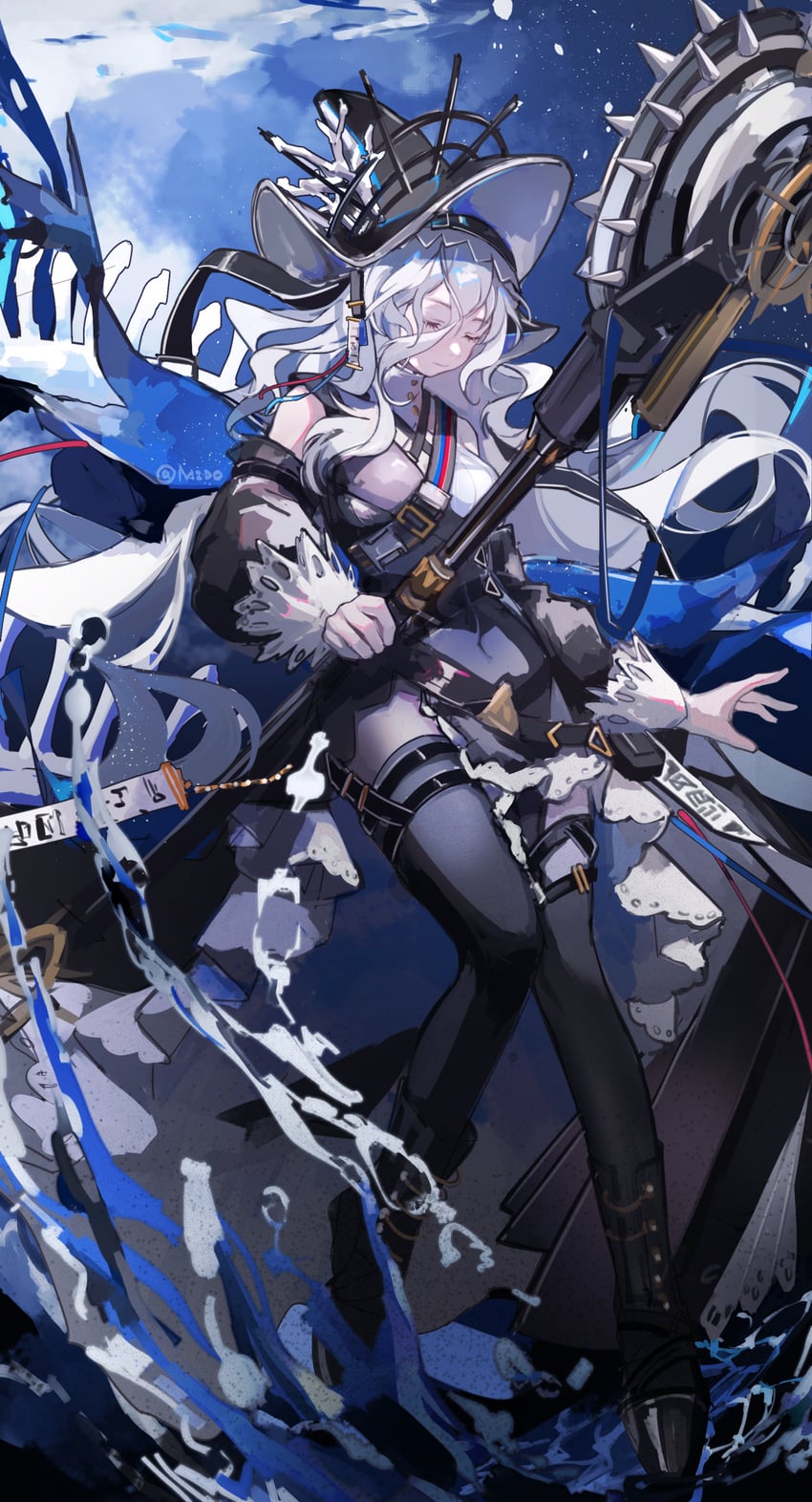 specter and specter the unchained (arknights) drawn by mido_(mido_chen)