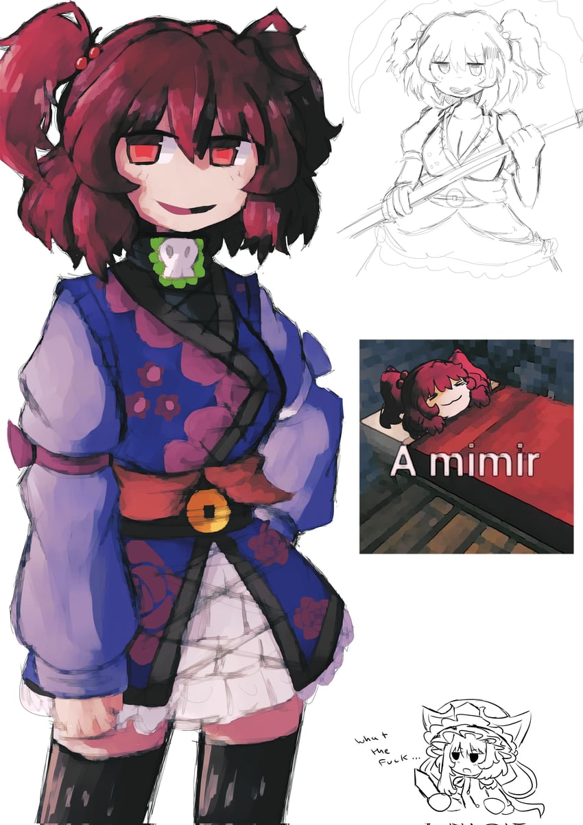 shiki eiki and onozuka komachi (touhou and 2 more) drawn by iesonatana