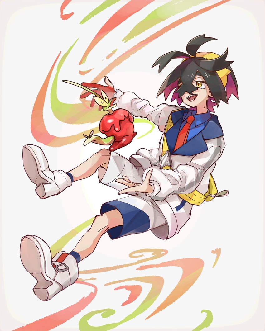 kieran and dipplin (pokemon and 1 more) drawn by amenonoco