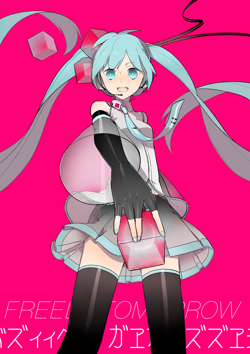 hatsune miku (vocaloid and 1 more) drawn by kaninn