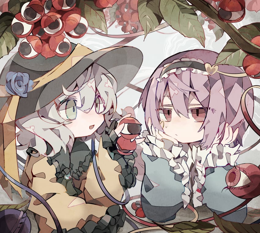 komeiji koishi and komeiji satori (touhou) drawn by soresaki