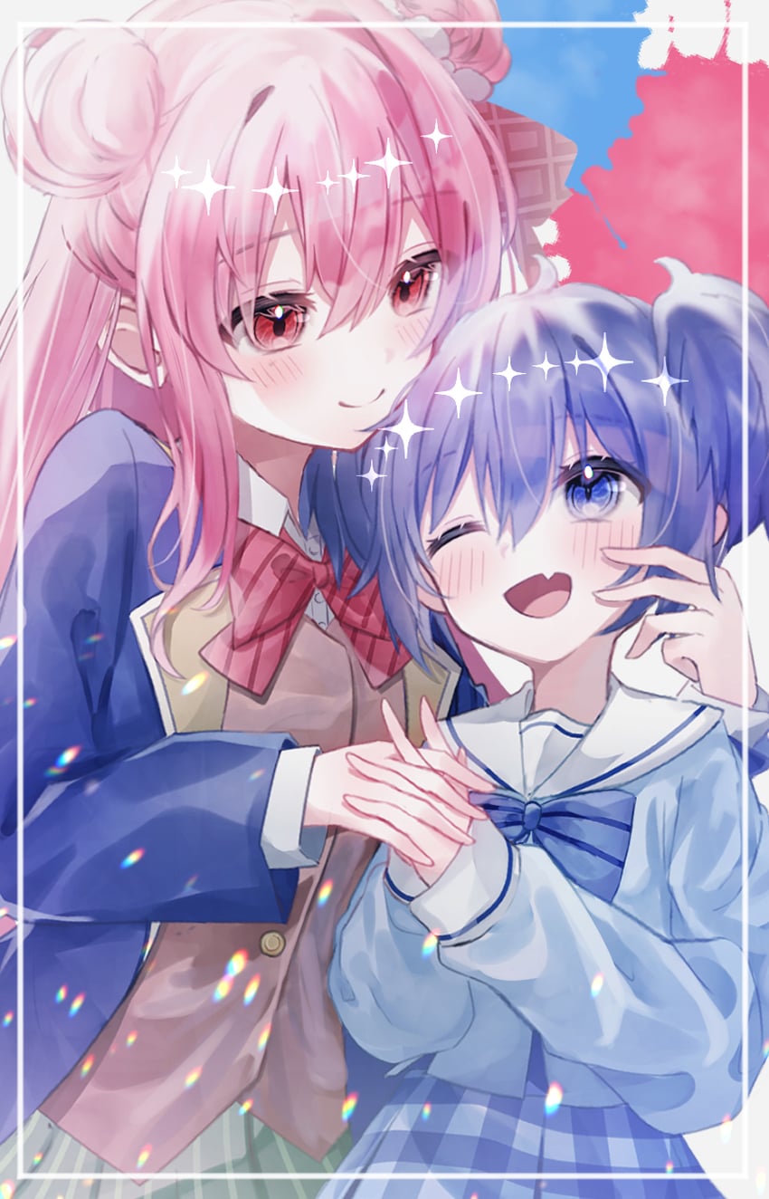 matsuzaka satou and koube shio (happy sugar life) drawn by memyu