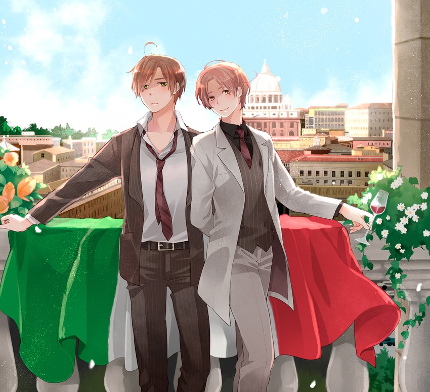 northern italy and southern italy (axis powers hetalia) drawn by nwtm