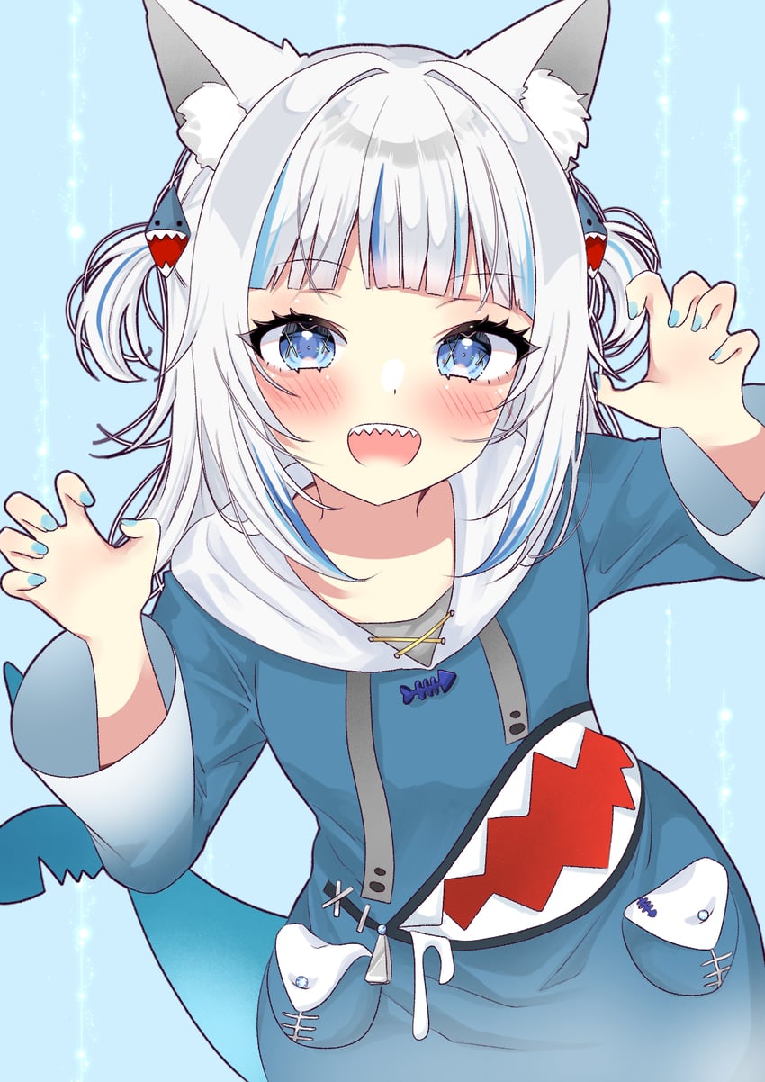 gawr gura (hololive and 1 more) drawn by rota_kokko