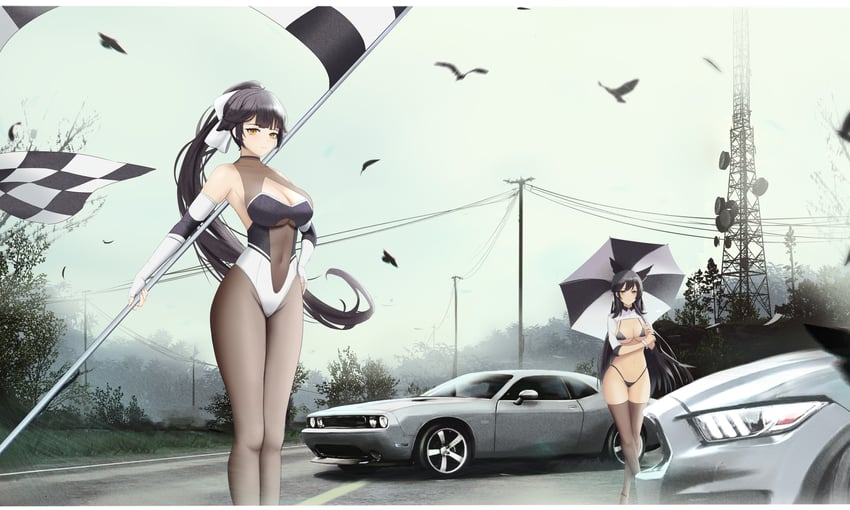 atago and takao (azur lane) drawn by kcar66t