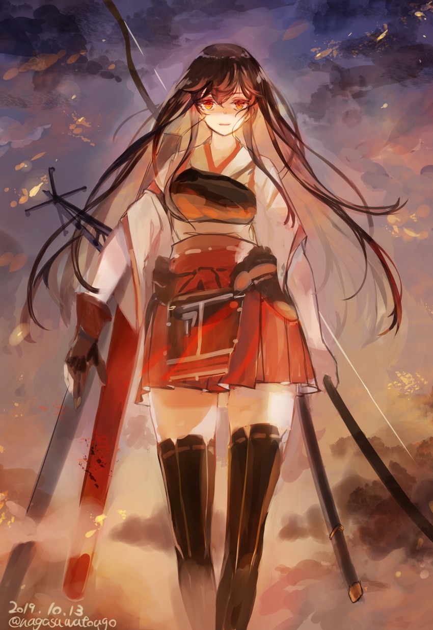akagi and akagi kai ni (kantai collection) drawn by nagasawa_tougo