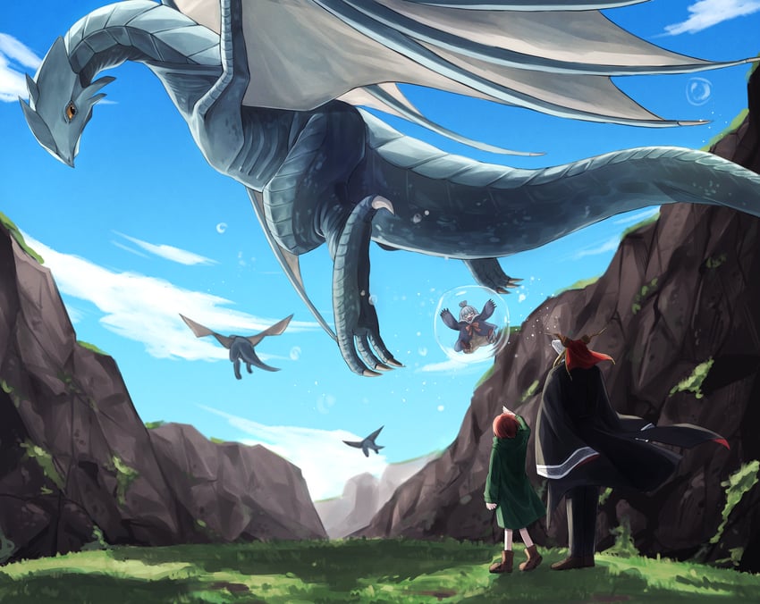hatori chise and elias ainsworth (mahou tsukai no yome) drawn by delfuze