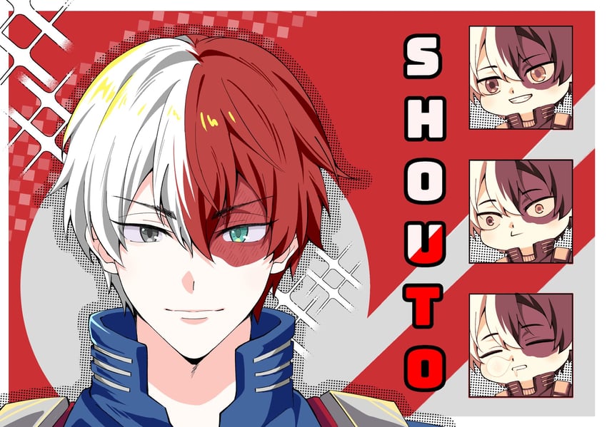 todoroki shoto (boku no hero academia) drawn by myym_68