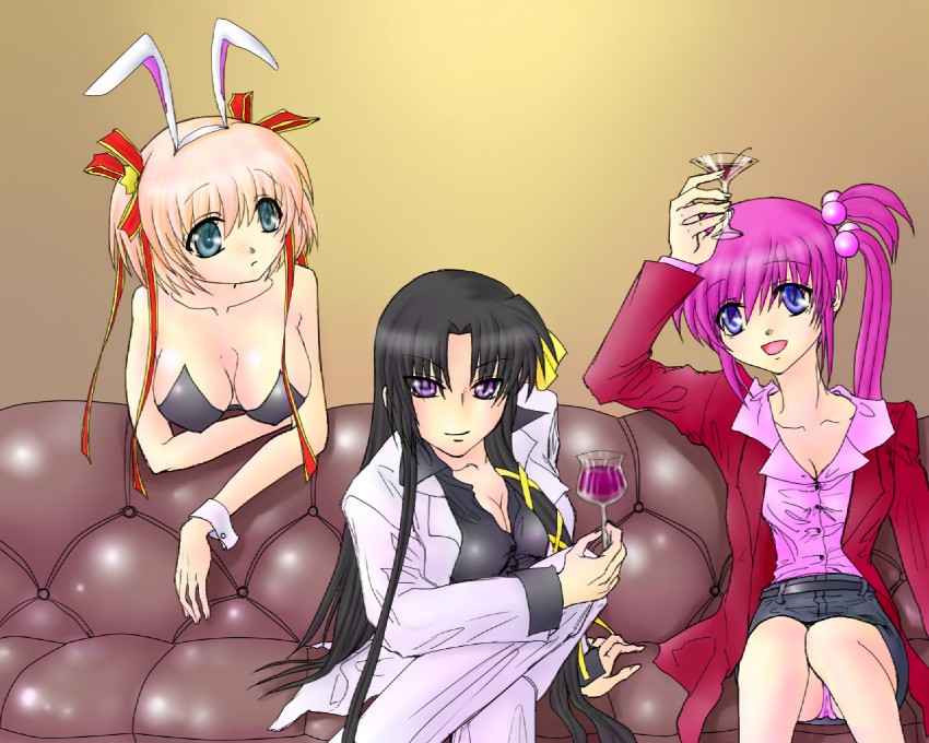 kamikita komari, saigusa haruka, and kurugaya yuiko (little busters!) drawn by daruma_(daruma47)