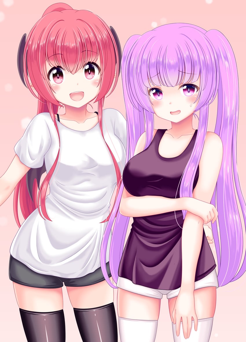 patchouli knowledge and koakuma (touhou) drawn by reimei_(r758120518)