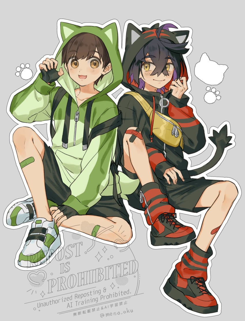 kieran and florian (pokemon and 1 more) drawn by meno_oku