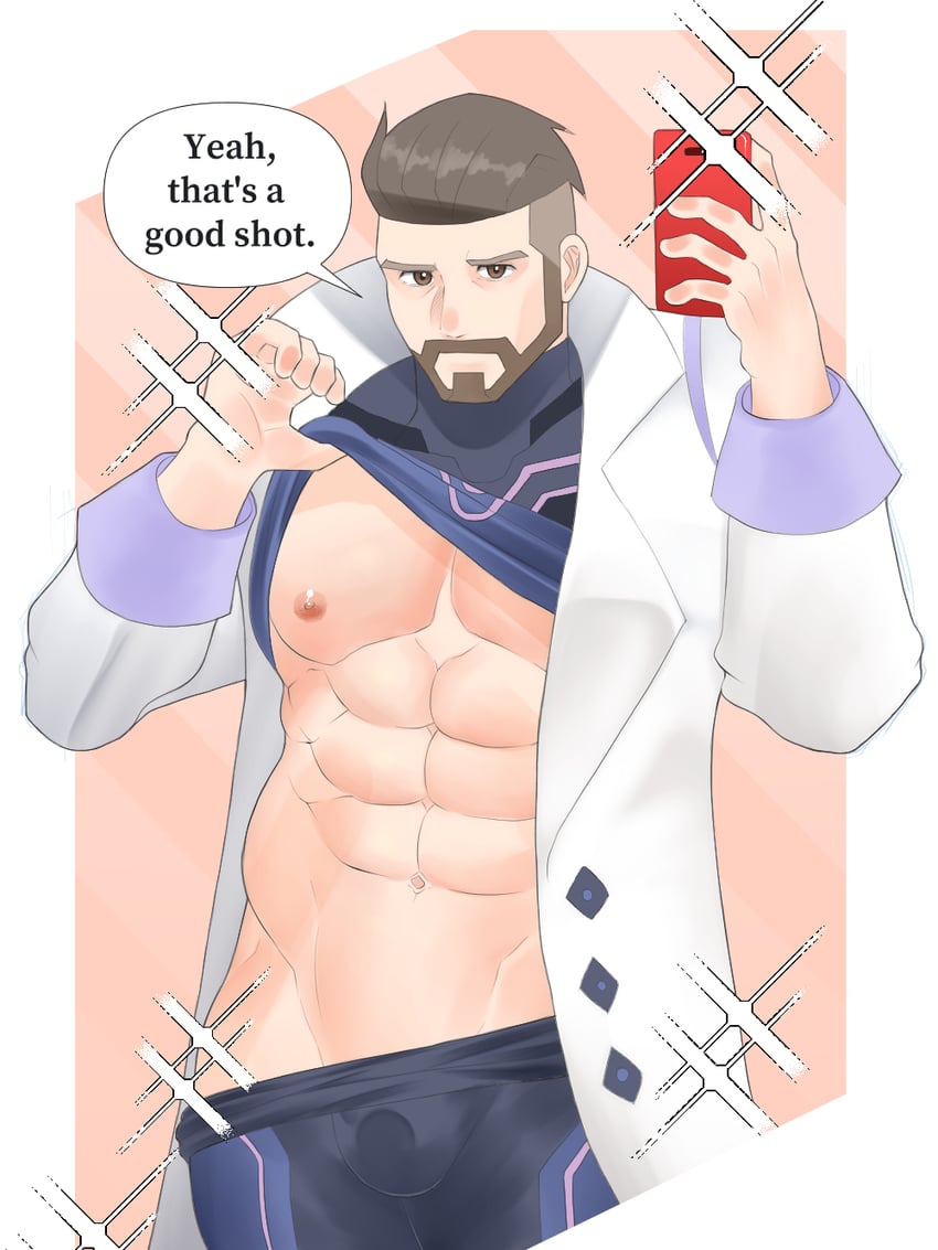 professor turo (pokemon and 1 more) drawn by ushio_takigawa