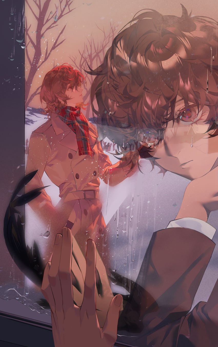 amamiya ren and akechi gorou (persona and 2 more) drawn by zhi_zhui_yu