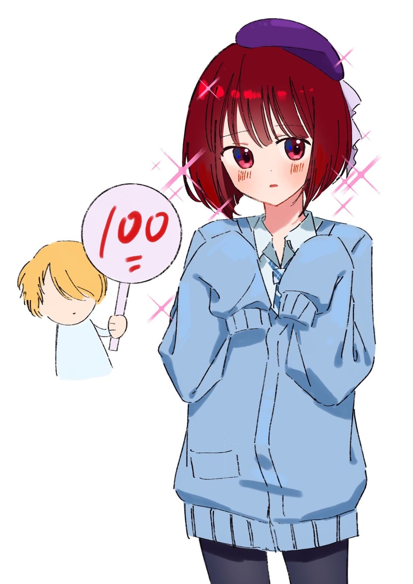arima kana and hoshino aquamarine (oshi no ko) drawn by xiang_yu_pai