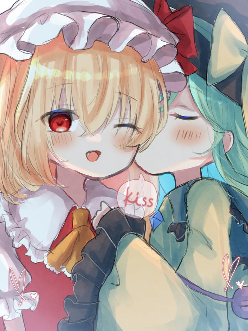 flandre scarlet and komeiji koishi (touhou) drawn by dorowa_(drawerslove)