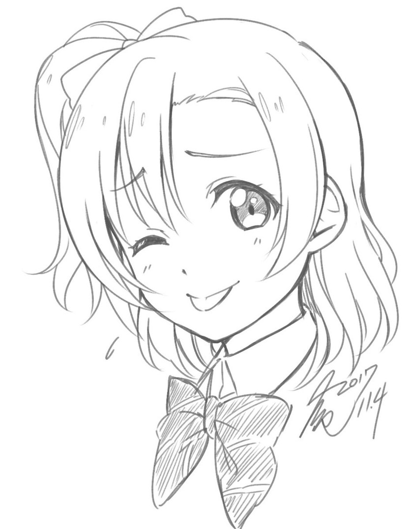 kosaka honoka (love live! and 1 more) drawn by takeya_yuuki