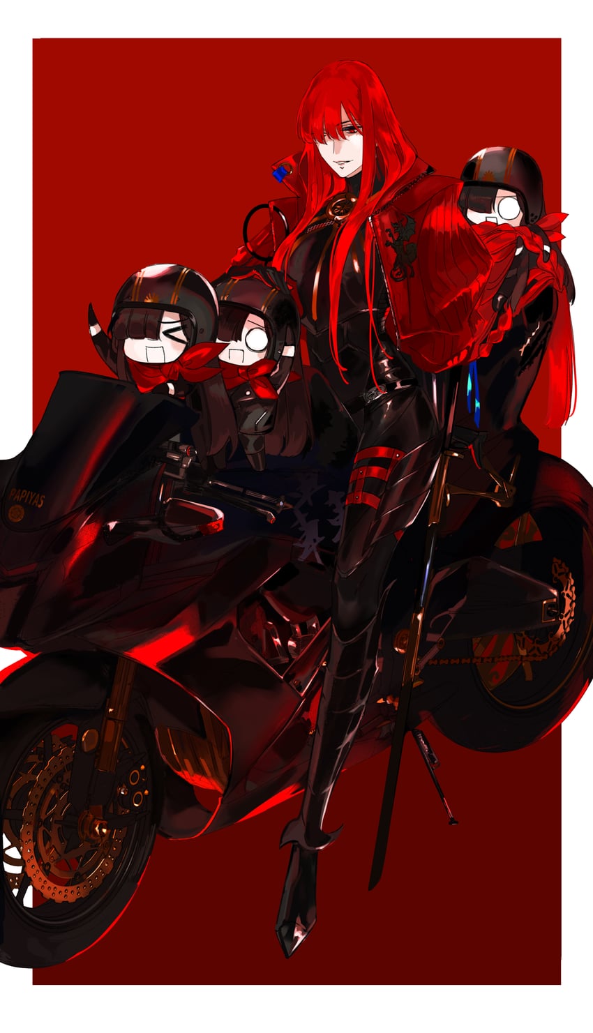 oda nobunaga and mini nobu (fate and 1 more) drawn by ddlcclia