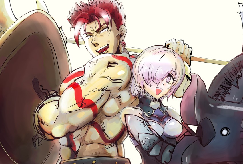mash kyrielight and leonidas (fate and 1 more) drawn by f_(ffffff9910)