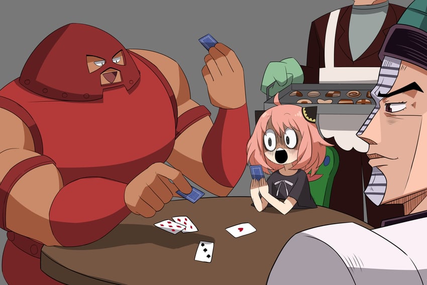 anya, terence t. d'arby, juggernaut, and hecson (jojo no kimyou na bouken and 7 more) drawn by flowerpigeon