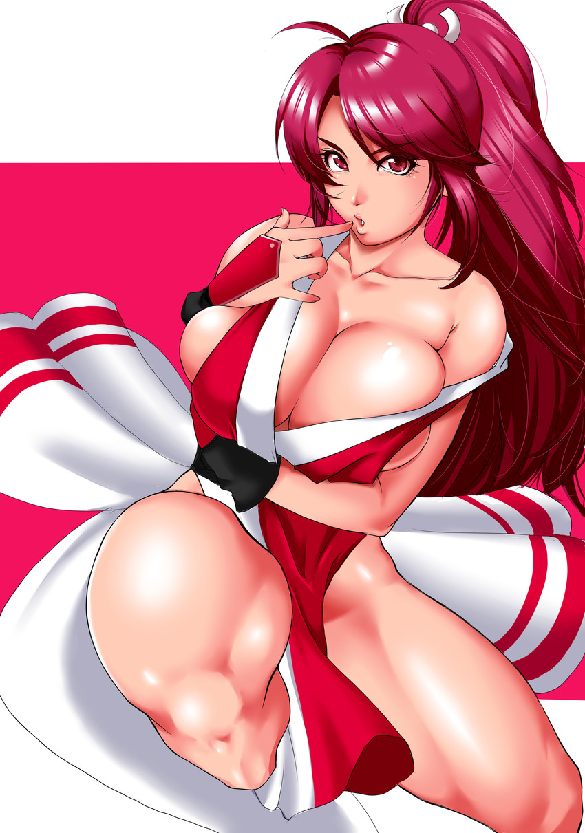 shiranui mai (the king of fighters and 1 more) drawn by pleasure-treasure