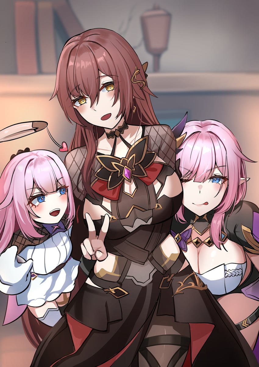 elysia, eden, and elf elysia (honkai and 1 more) drawn by kamishiro_noa