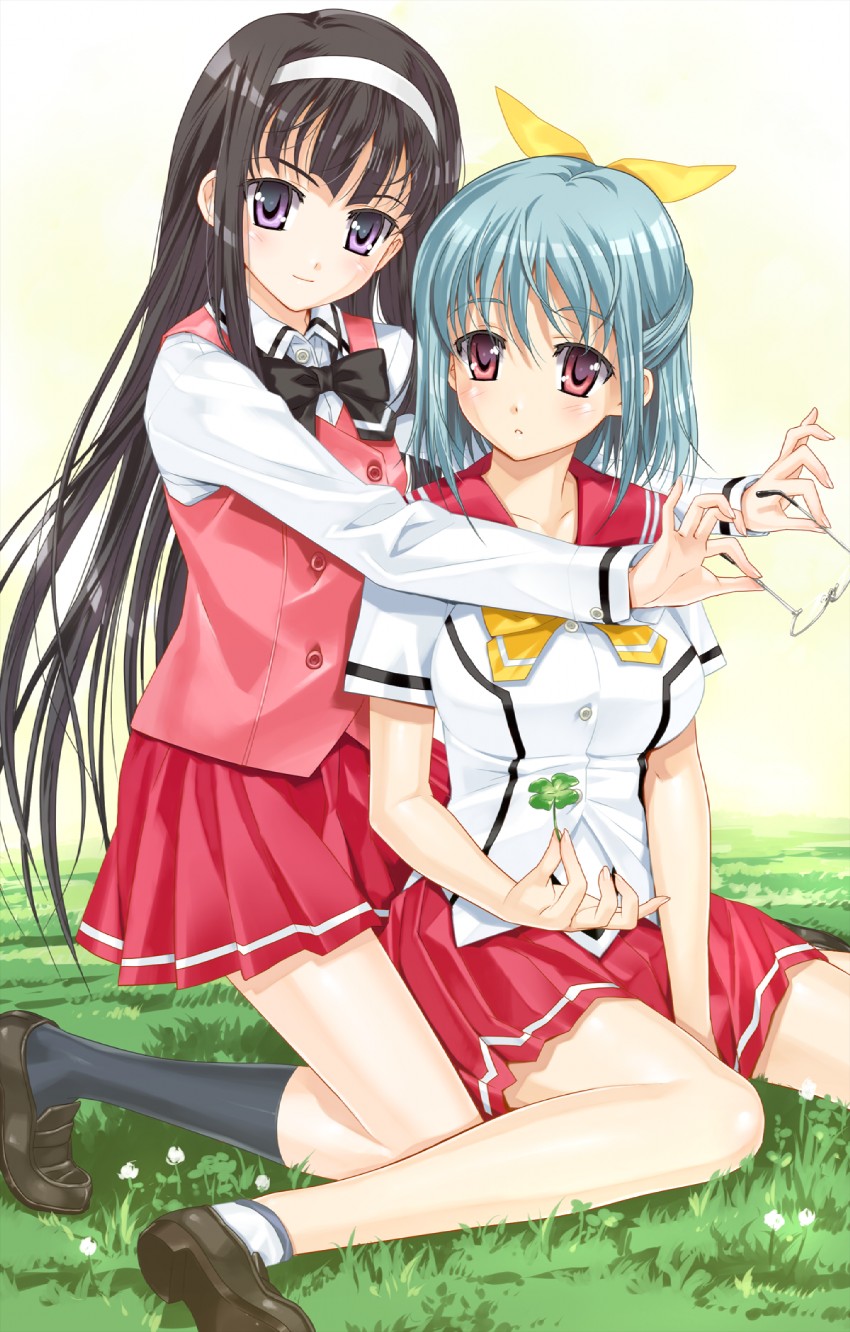 byakudan midori and himenohara suzuran (kanojo x kanojo x kanojo) drawn by happoubi_jin