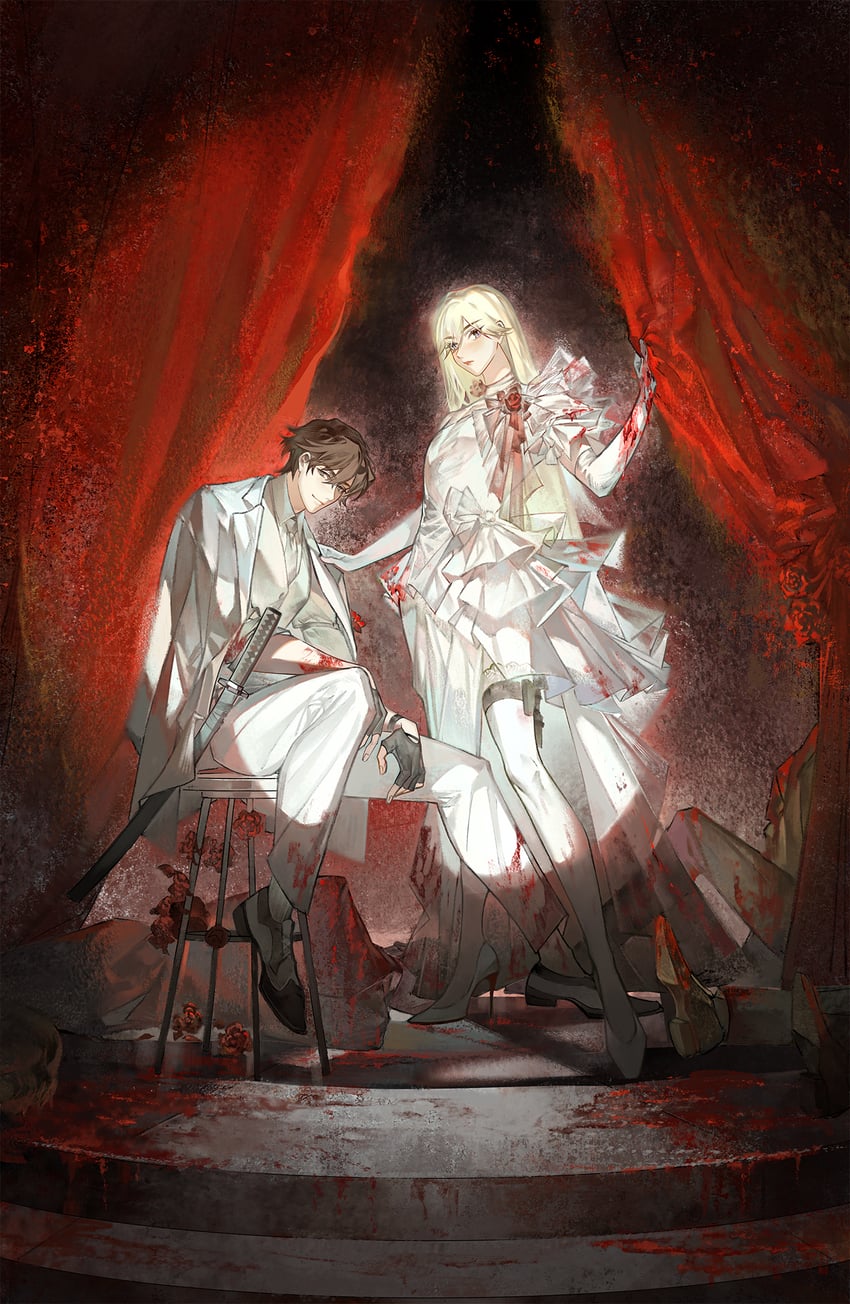 xianming lin and banba zenji (hakata tonkotsu ramens) drawn by yinzinmiemie