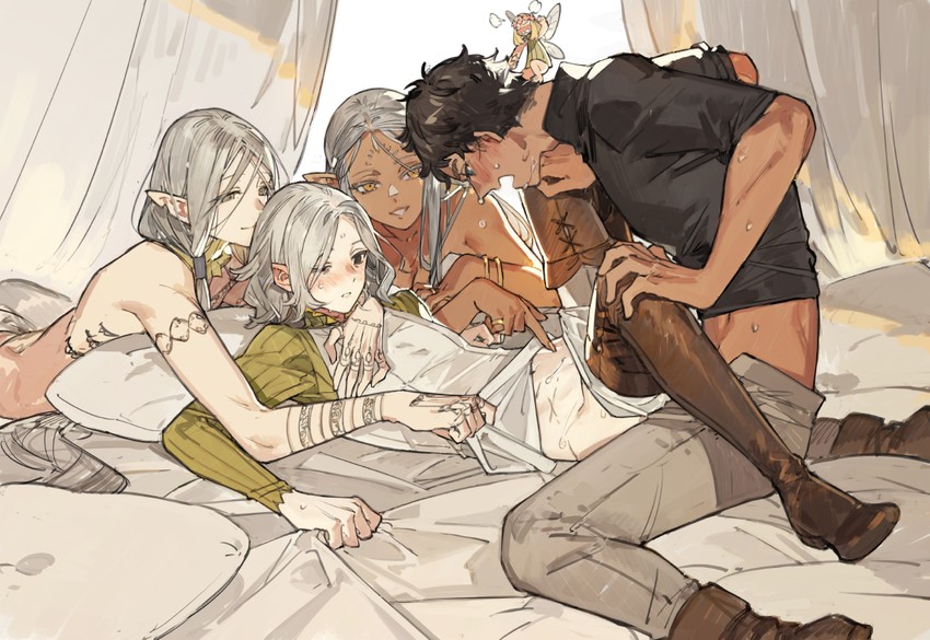 mithrun, kabru, lycion, cithis, and fairy (dungeon meshi) drawn by starshadowmagician