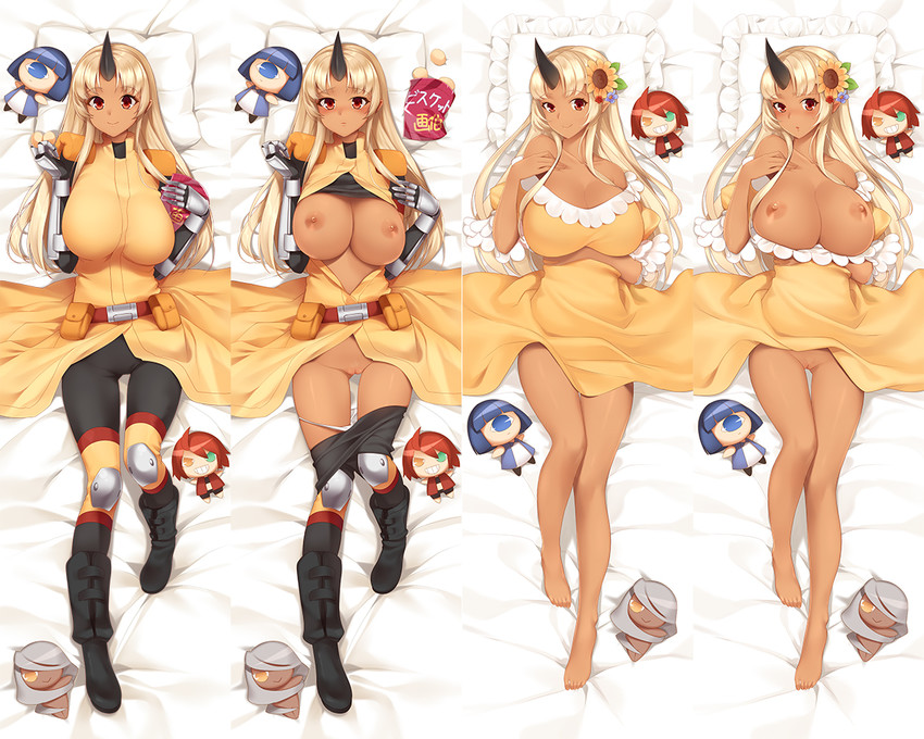 tionishia, manako, zombina, and doppel (monster musume no iru nichijou) drawn by kyuri_tizu